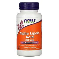 Now Foods Альфа-Липоевая Кислота (Alpha Lipoic Acid) 250 мг. 60 растительных капсул