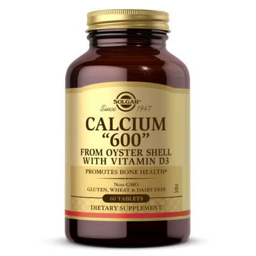 Calcium "600" with vitamin D3 (Кальций из устричных раковин) 60 таблеток (Solgar) фото 3
