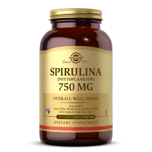 Solgar Спирулина (Spirulina) 750 мг. 250 таблеток
