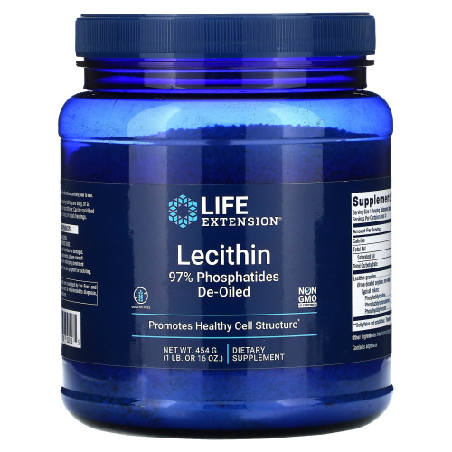 Life Extension Лецитин (Lecithin
97% Phosphatides De-Oiled) 454 г.
