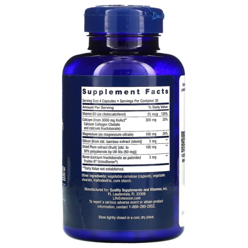 Bone Strength Collagen Formula (Восстановление костей с коллагеном) 120 капсул (Life Extension) фото 2