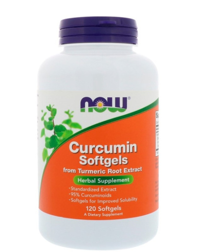 Now Foods Куркумин (Curcumin) 665 мг. 120 мягких капсул