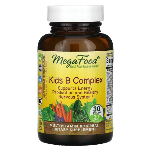 Kids B Complex (Комплекс витаминов группы B для детей) 30 табл (MegaFood) Kids B Complex (Комплекс витаминов группы B для детей) 30 табл (MegaFood)