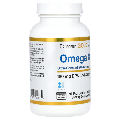 California Gold Nutrition Omega 800 Pharmaceutical Grade Fish Oil (рыбий жир фармацевтической степени чистоты, в форме триглицеридов) 1000 мг. 90 капсул фото 8