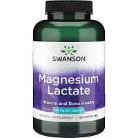 Magnesium Lactate 84 мг (Лактат Магния) 120 капсул (Swanson)