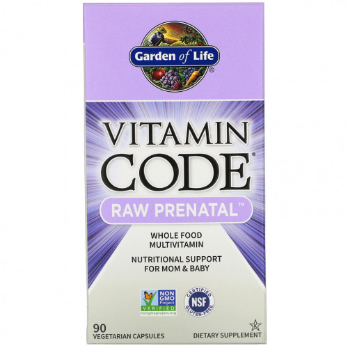 Vitamin Code RAW PRENATAL 90 веганских капсул (Garden of Life)