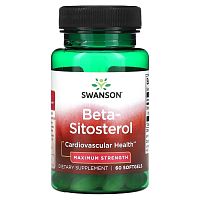Beta-Sitosterol (Бета-ситостерол) 160 мг 60 гелевых капсул (Swanson)