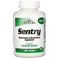 Sentry Multivitamin & Multimineral Supplement for Adults 300 таблеток (21st Century)