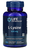 L-Lysine 620 мг (L-Лизин) 100 вег капс (Life Extension) срок 01.2024