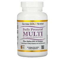 California Gold Nutrition Daily Prenatal Multi (Ежедневные мультивитамины для беременных) 60 капсул