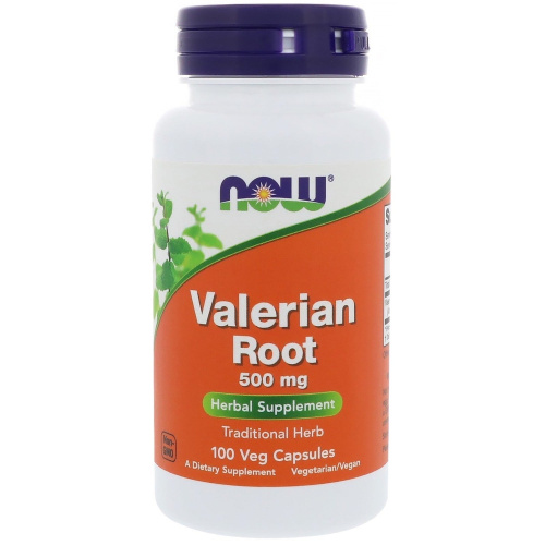 Now Foods Valerian Root (Корень Валерианы) 500 мг. 100 растительных капсул