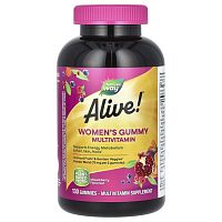 Alive! Women's Gummy Multivitamin (мультивитамины для женщин) 130 жев. конфет (Nature's Way)