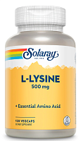 Solaray L-Lysine (L-Лизин) 500 мг. 120 растительных капсул