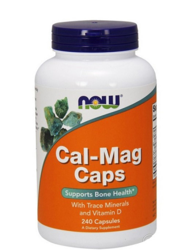 Now Foods Cal-Mag Caps with Vitamin D (Кальций и Магний + Витамин D) 240 растительных капсул фото 2