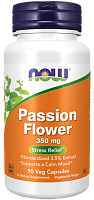 Now Foods Пассифлора (Passion Flower) 350 мг. 90 растительных капсул