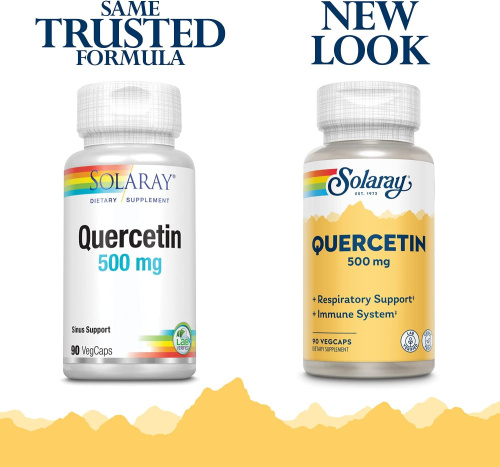 Quercetin 500 mg (Кверцетин 500 мг) 90 вег капсул (Solaray) фото 5