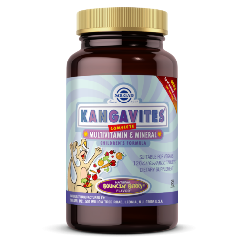 Solgar Кангавитес мультивитамины и минералы для детей (Kangavites) 120 жевательных таблеток