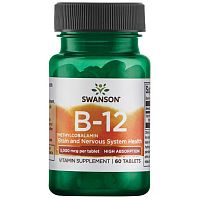 Vitamin B-12 Methylcobalamin 5000 mcg срок 05.2024(Метилкобаламин 5000 мкг)60 таблеток(Swanson)