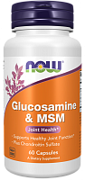 Now Foods Глюкозамин & МСМ (Glucosamine & MSM) 60 растительных капсул