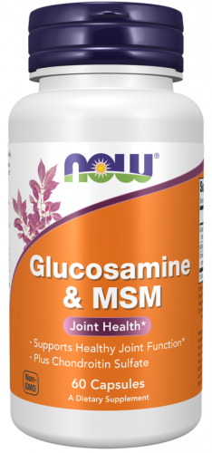 Now Foods Глюкозамин & МСМ (Glucosamine & MSM) 60 растительных капсул