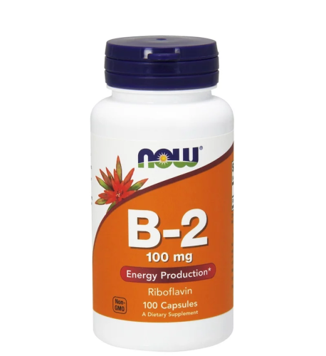 Now Foods B-2 (Витамин B2, Рибофлавин) 100 мг. 100 растительных капсул фото 2