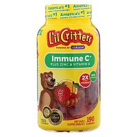 L'il Critters Immune C с цинком и витамином D 190 жевательных конфет