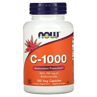 Now Foods C-1000 with Bioflavonoids 100 мг. (Витамин C c биофлавоноидами) 100 растительных капсул