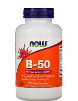 Now Foods B-50 Комплекс витаминов группы В 250 растительных капсул