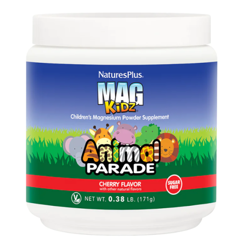 NaturesPlus Mag Kidz Animal Parade (Детский магний в порошке со вкусом вишни) 171 г.