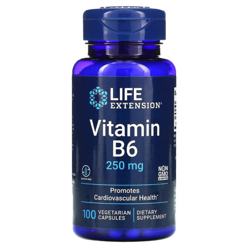 Life Extension Vitamin B6 (Витамин B6) 250 мг. 100 растительных капсул