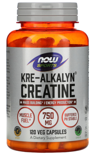 Now Foods Sports Kre-Alkalyn Creatine (Креатин Креалкалин) 750 мг. 120 капсул