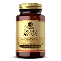 Vegan CoQ-10 200 мг (Веганский Коэнзим Q-10) 30 веган капсул (Solgar)