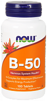 Now Foods B-50 Complex Комплекс витаминов B-50 100 таблеток