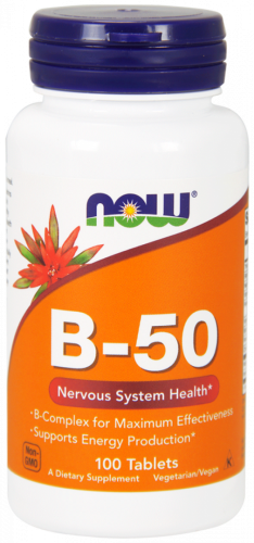 Now Foods B-50 Complex Комплекс витаминов B-50 100 таблеток
