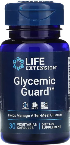 Life Extension Glycemic Guard (Гликемическая защита) 30 растительных капсул