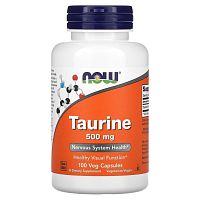 Now Foods Таурин (Taurine) 500 мг. 100 капсул