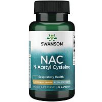 NAC N-Acetyl Cysteine 1000 mg (N-Ацетил Цистеин 1000 мг) 60 капсул (Swanson)