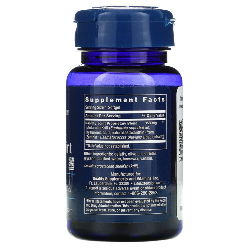 Krill Healthy Joint Formula (здоровье суставов из криля) 30 мягких капсул (Life Extension) фото 2