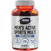 Now Foods Sports Men's Active Sports Multi 180 мягких капсул