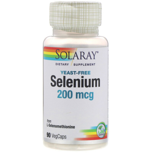 Selenium 200 mcg Yeast-Free (Селен 200 мкг Бездрожжевой) 90 капсул (Solaray) фото 2