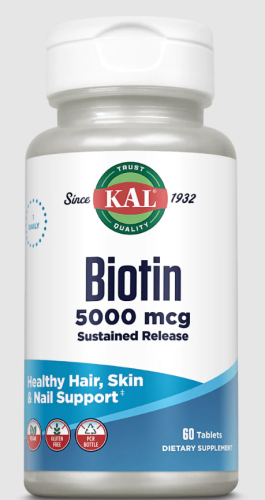 Biotin 5000 mcg Sustained Release (Биотин замедленного высвобождения) 60 таблеток (KAL)
