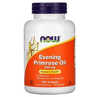 Evening Primrose Oil 500 мг (Масло примулы вечерней) 250 гел капс (Now Foods)