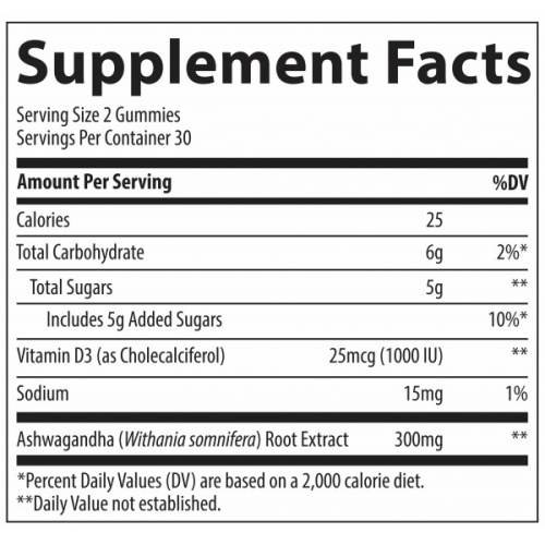 Ashwaganda gummies (Ашваганда) 60 жевательных конфет Trace Minerals фото 2