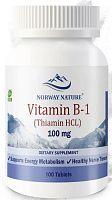 Vitamin B-1 Thiamin HCL 100 мг (Витамин Б-1 Тиамин Гидрохлорид) 100 таблеток (Norway Nature)