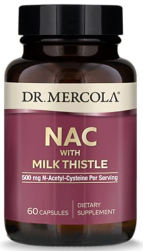NAC with Milk Thistle 500 mg (НАК с расторопшей 500 мг) 60 капсул (Dr. Mercola)