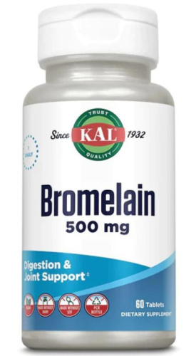 KAL Bromelain (Бромелайн) 500 мг. 60 таблеток