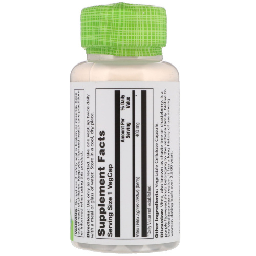 Solaray Vitex (Витекс священный) 400 мг. 100 растительных капсул фото 2