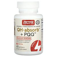 Ubiquinol QH-Absorb + PQQ 60 мягких капсул (Jarrow Formulas)