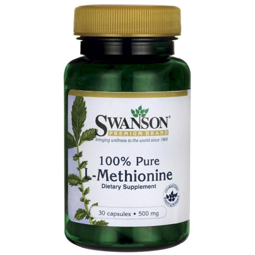 L-Methionine (L-Метионин) 500 мг 30 капсул (Swanson) фото 4