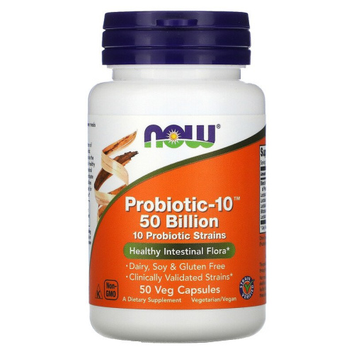 Now Foods Probiotic-10 50 млрд. 50 вегетарианских капсул
